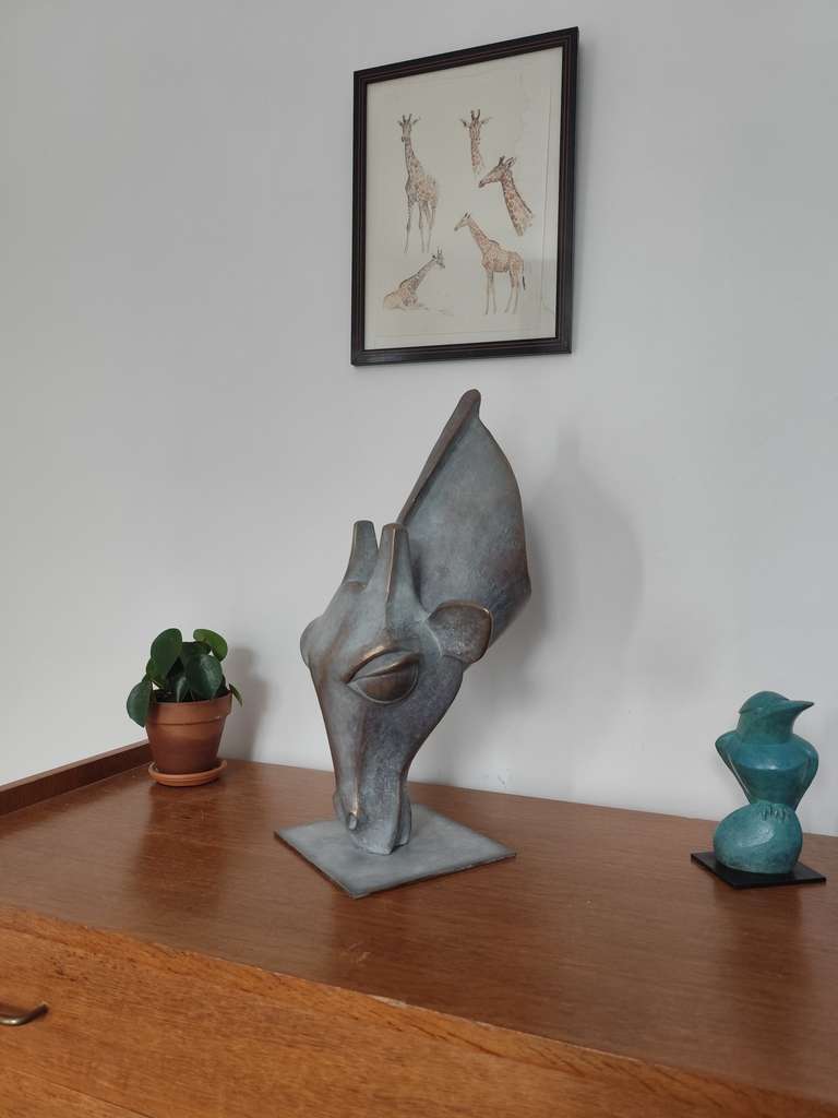 Girafe, bronze d'art 2/8 - Victoire Chambry