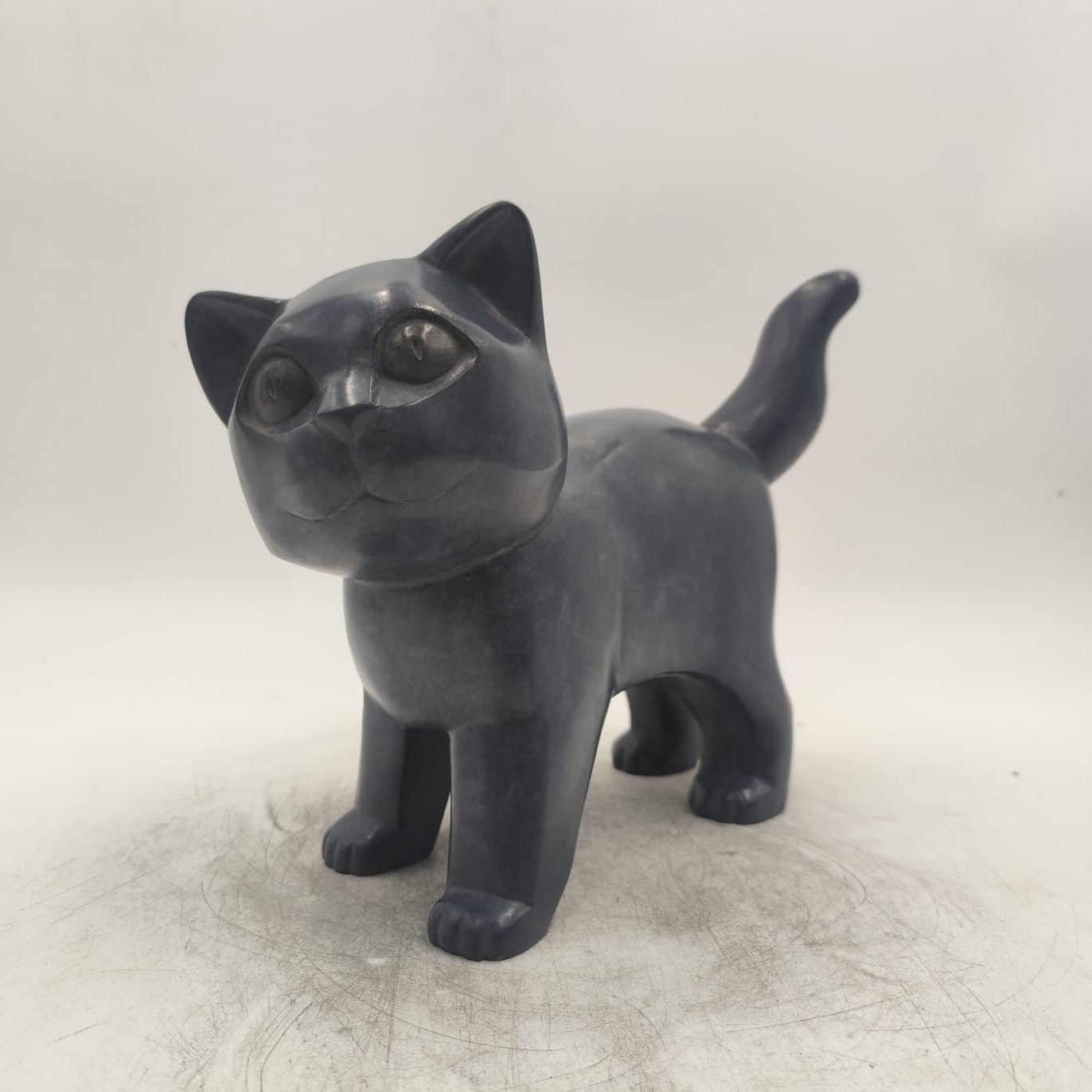 Chaton British Sort Hair debout - Bronze d'art 1/8 de Victoire Chambry