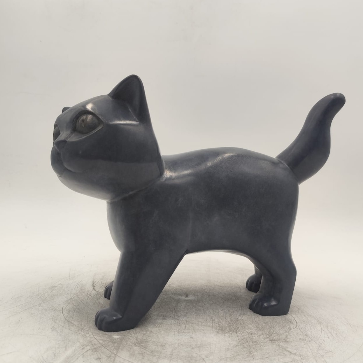 Chaton British Sort Hair debout - Bronze d'art 1/8 de Victoire Chambry