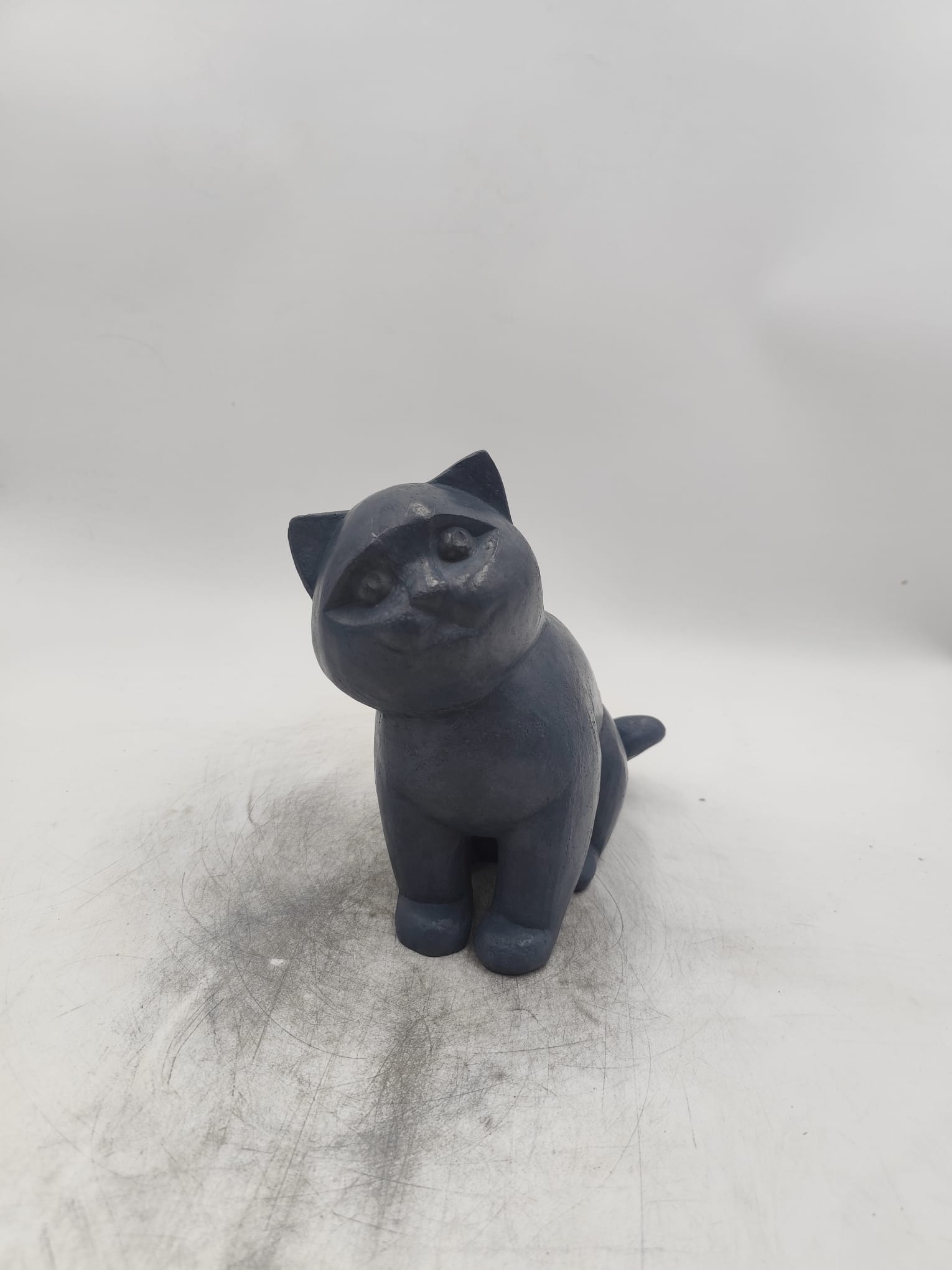 Chaton British Short Hair debout, bronze d'art, Sculpture Victoire Chambry