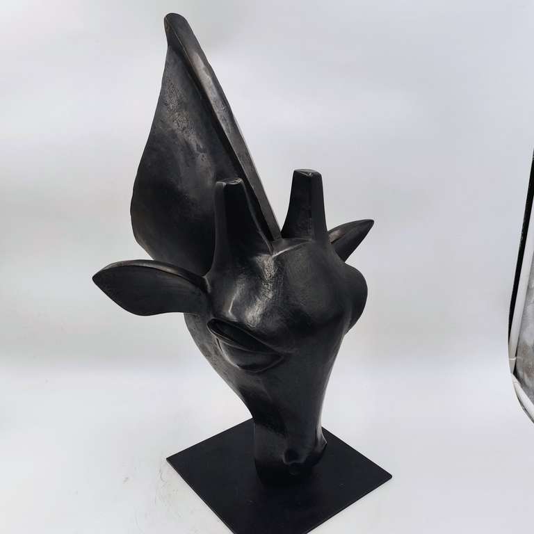 Girafe, Bronze d'art original 1/8 -Victoire Chambry