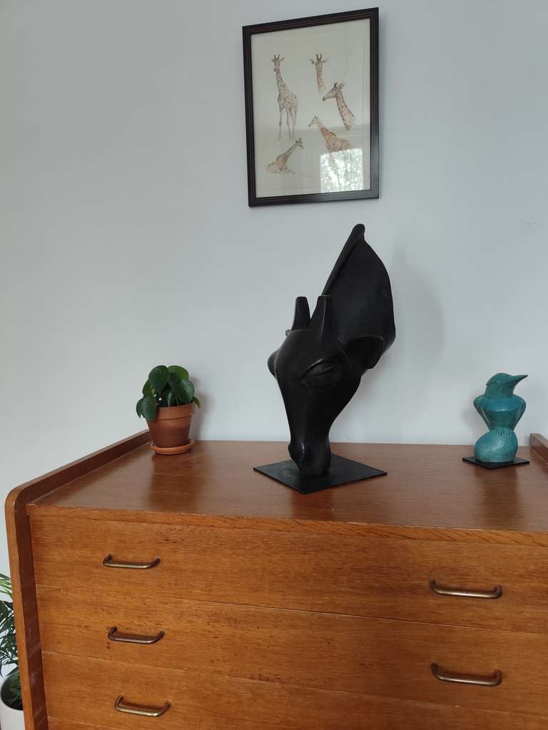 Girafe, bronze d'art original 1/8 - Victoire Chambry