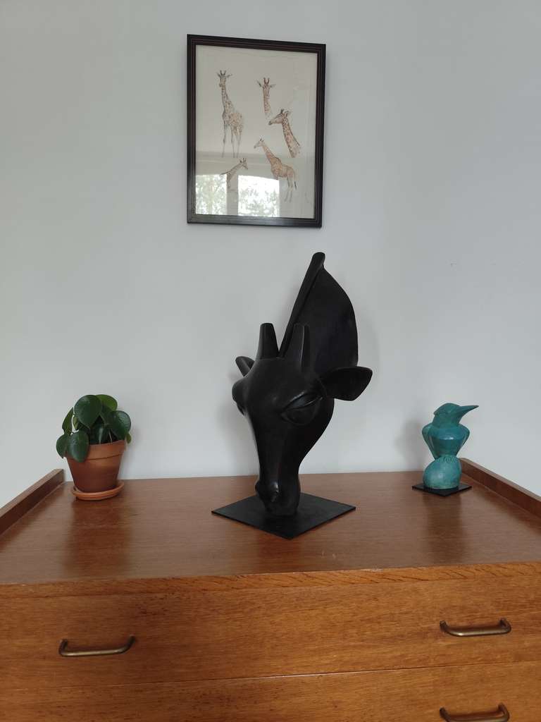 Girafe, bronze d'art original 1/8 - Victoire Chambry