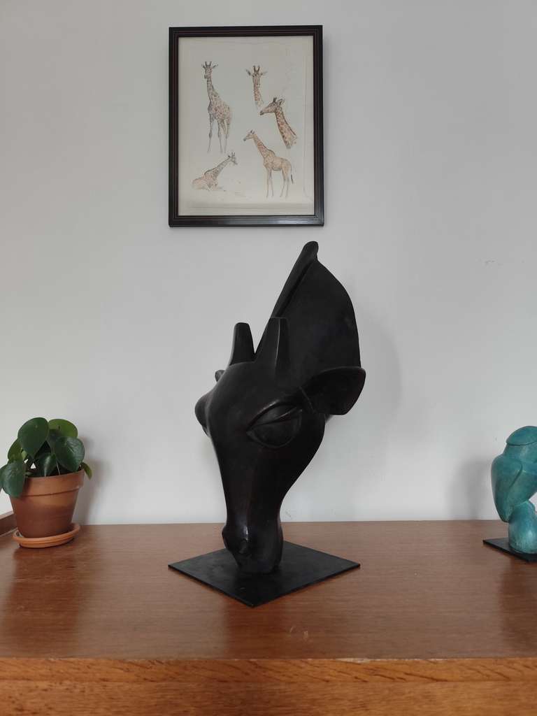 Girafe, bronze d'art original 1/8 - Victoire Chambry